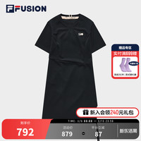 FILA FUSION x N°21斐乐女子连衣裙2023夏季新款时尚休闲针织裙