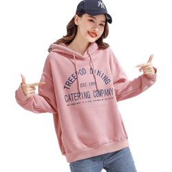HMDIME 港风oversize连帽薄款卫衣女2022年秋季休闲外穿时尚上衣女 ZSFHW0019A 灰粉 2XL
