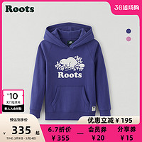 Roots 北美风秋冬上衣女童连帽舒适卫衣宽松休闲外套28030170