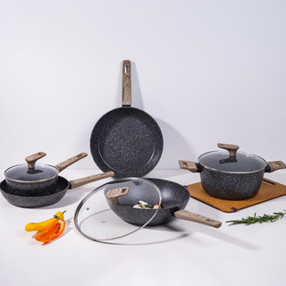 LOCK&LOCK 乐扣乐扣 CAF2835 煎锅(28cm、不粘、有涂层、铝合金、麦饭石色)