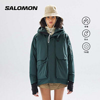 salomon 萨洛蒙 中性防水羽绒服男女秋冬新品宽松连帽保暖户外休闲