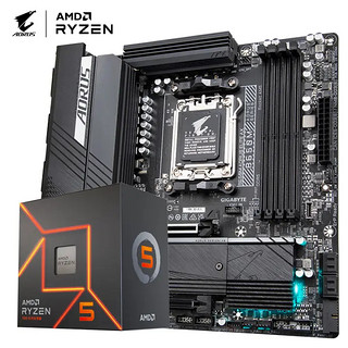 GIGABYTE 技嘉 主板CPU套装B650M AORUS ELITE AX+AMD 锐龙5 7600(r5)5nm 6核12线程