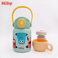 Nuby 努比 儿童保温杯幼儿园316轻量不锈钢套装大肚杯500ML PRO款（吸管杯盖+直饮盖+提手）