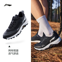 李宁 LI-NING高达跑步鞋2023新款男鞋减震软底男士跑鞋休闲爸爸运动鞋子 45 燕麦灰/驯鹿棕