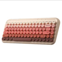 B.O.W 航世 K500D 78键 2.4G蓝牙 双模薄膜键盘 胭脂粉 无光