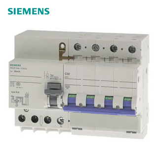 SIEMENS 西门子 5SU9 微型漏电保护断路器电闸电子式自营 6KA 30mA C AC 16A 4P 5SU93461CN16