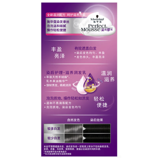 Schwarzkopf 施华蔻 染发摩丝 #2.0/9莹润自然黑 1盒