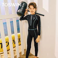 TOSWIM 拓胜 男士长袖连体冲浪泳衣 TS220230031