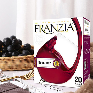 FRANZIA 风时亚 芳丝雅经典半甜单杯葡萄酒 3L 盒装 美国进口每日热年货送礼红酒