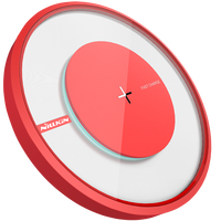 耐尔金 10W无线充电器快充底座 适用于iPhone12/11/SE2/XR/三星/小米 魔碟四代-红色