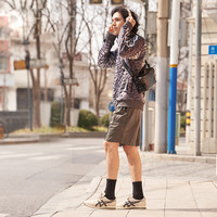 Onitsuka Tiger鬼塚虎DUALIO中性虎爪纹复古休闲鞋1183A856 44 米色/灰色