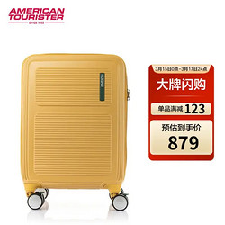 AMERICAN TOURISTER 美旅 箱包美旅男女行李箱超轻密码箱子万向轮旅行箱2:8分区箱20英寸HO2黄色