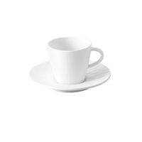 Villeroy & Boch 德国唯宝 Manufacture Rock匠心岩系列 10-4239 咖啡杯碟 浓缩款 100ml 白色