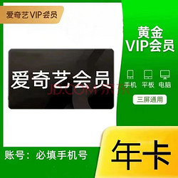 愛奇藝VIP黃金會員年卡12個月