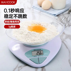 MAXCOOK 美厨 厨房电子秤 带托盘计量秤烘焙称食物秤 烘焙工具家用 5kg/1g  MCPJ059