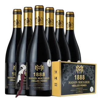 莫格庄园 法国原瓶进口AOC级 14.5度 老藤干红葡萄酒 750ML*6支 礼盒装