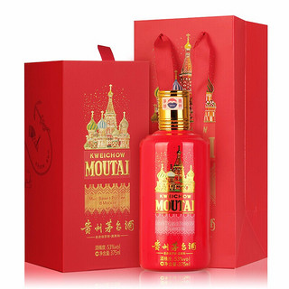 MOUTAI 茅台 走进系列 俄罗斯·莫斯科 53%vol 酱香型白酒 375ml 单瓶装