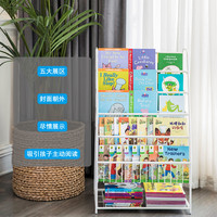 书香宜家 儿童书架绘本架SX008家用简易落地收纳架铁艺玩具置物架