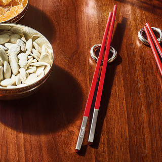 Christofle Uni和系列 树脂圆头筷子 1双 红色