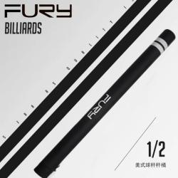 FURY 威利 2孔台球帆布杆包黑色1/2大头九球杆桶黑八桌球杆筒台球用品 fury黑色2孔帆布杆桶