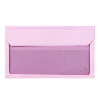 KING JIM 锦宫 FLATTY系列 5362 透明文件袋 粉色 单个装