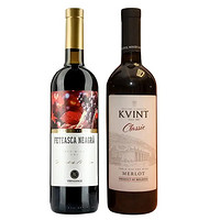 PLUS会员：KVINT 克文特 黑姑娘+经典梅洛 干红葡萄酒 750ml