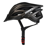 SUNRIMOON 自行车头盔骑行山地车头盔男女带尾灯一体成型透气安全帽骑行装备 钛色 L码