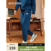 Skechers斯凯奇休闲束脚裤男黑色修身显瘦运动长裤L322M05500H1M