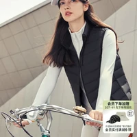 BOSIDENG 波司登 女士羽绒马甲春秋季轻薄短款休闲背心外套B10131008 黑色8056 160/84A