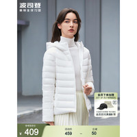 BOSIDENG 波司登 羽绒服女春秋季轻薄休闲短款舒适时尚潮流外套B10131002 糙白8003 175/96A