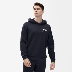 FILA 斐乐 男装休闲时尚流行舒适运动卫衣男基础日常百搭简约针织连帽上衣