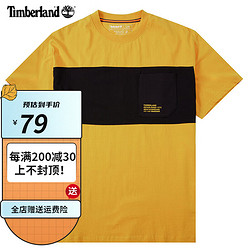 Timberland 添柏岚 短袖T恤男春夏新款户外休闲运动服旅游透气圆领半袖A2EKW A2EKW311/黄黑拼接 M/175