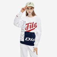FILA 斐乐 FUSION系列女装潮流百搭时尚流行女式卫衣女宽松套头卫衣