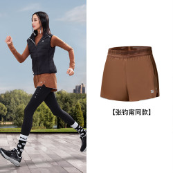 FILA 斐乐 女装简约时尚日常运动裤舒适休闲裤女梭织短裤