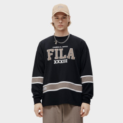 FILA 斐乐 FUSION系列时尚内搭男女同款宽松针织长袖上衣