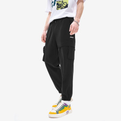 FILA 斐乐 FUSION系列男装百搭休闲运动裤男式宽松舒适梭织长裤