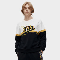 FILA 斐乐 男装FUSION系列内搭潮流百搭撞色男式卫衣男基础针织套头衫