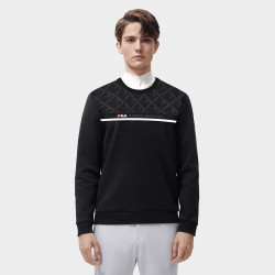 FILA 斐乐 男装时尚休闲舒适日常百搭商务男式卫衣男简约基础针织套头衫