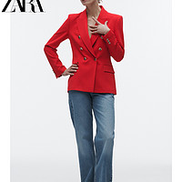 ZARA新款 女装 双襟修身西装外套 2210646 600