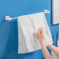 deHub 毛巾架吸盘式浴室挂架厨房抹布架子免安装卫生间单杆毛巾杆
