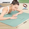 JOINFIT joinfit瑜伽垫 家用防滑仰卧起坐健身训练垫瑜伽舞蹈辅助垫 蓝绿双色体位线款7mm