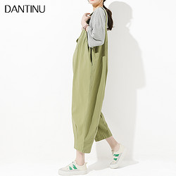 DANTINU 丹媞奴 孕妇背带裤春秋款2023新款外穿春装大码宽松小个子九分春夏