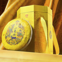 taetea大益茶叶高端普洱茶小龙柱一提装357g5饼