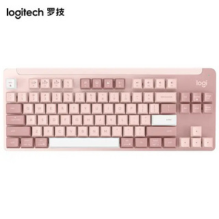 logitech 罗技 K855无线机械键盘 TC红轴 茱萸粉