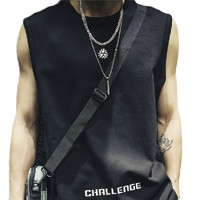 MUQIU 沐秋 男士背心 SN31706025711 黑色 XXL