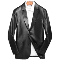 ROMON 罗蒙 男士皮衣 G0116805 黑色 L