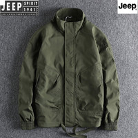 Jeep/吉普 简约立领美式工装夹克 男 绿色 XL
