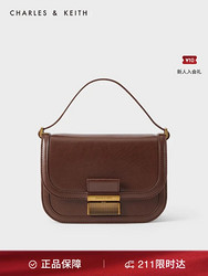 CHARLES & KEITH CHARLES&KEITHCK2-80781400女包单肩包斜挎包豆腐包 Dark Brown深啡色