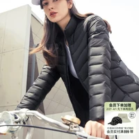 波司登羽绒服女春秋季短款轻薄休闲短款百搭修身时尚外套B10131006 黑色8056 200/116A