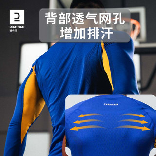 迪卡侬NBA健身衣服男湖人紧身衣健身背心紧身裤球衣健身服套装IVJ 湖人黑色紧身裤 M